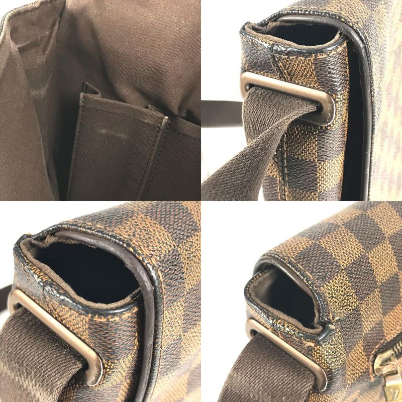 Louis Vuitton Shoulder Bag Brooklyn MM N51211 Damier Canvas Ebène Brown
