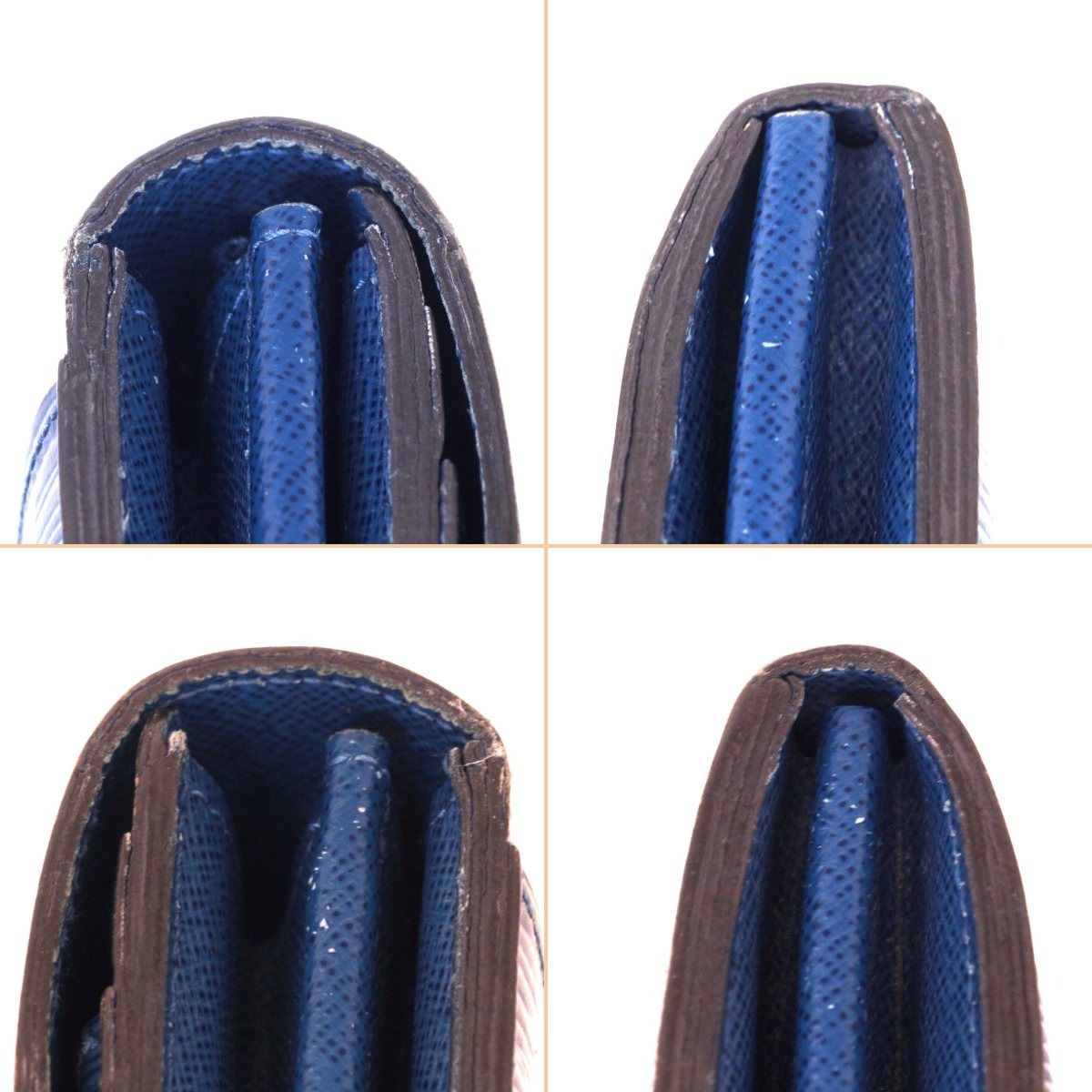 Louis Vuitton Epi Portefeuille Sara Bifold Long Wallet M60585 Andigo Blue