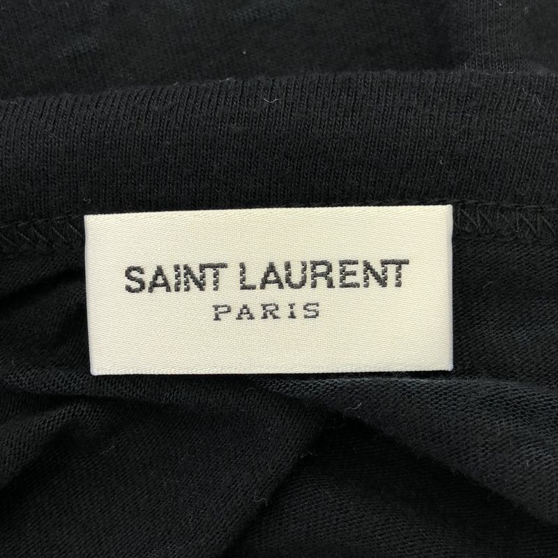 Saint Laurent Paris Damaged Logo Print T-Shirt 510086 Yb2pj Black S