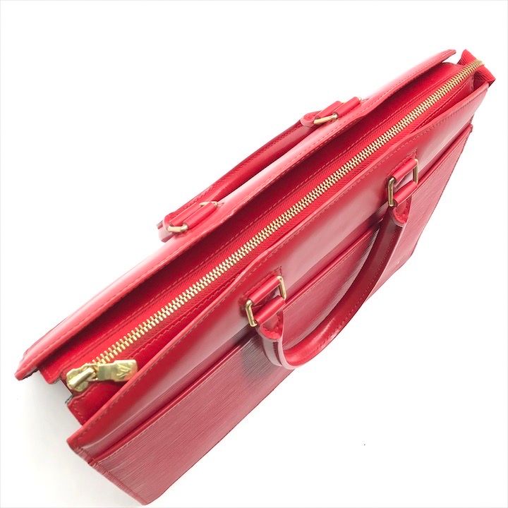 Louis Vuitton Non Stick Epi Riviera Hand Bag Red