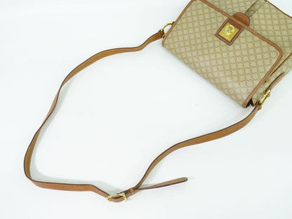 Authentic Celine Macadam Shoulder Bag Pochette PVC Beige Macadam Bag Pre-owned