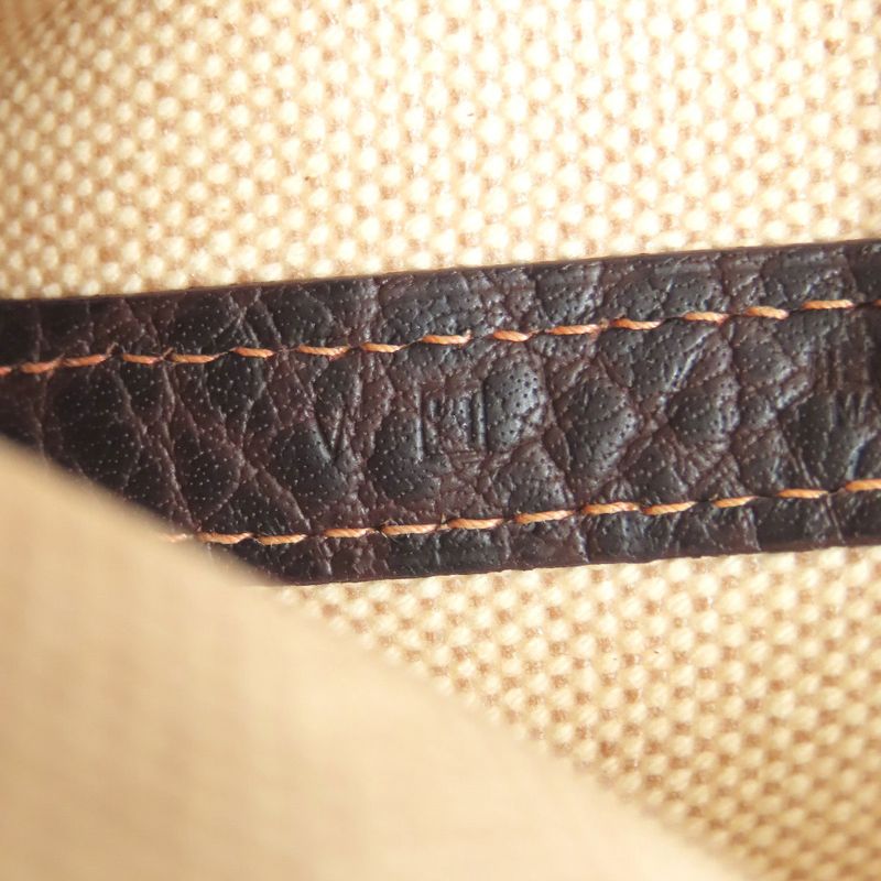 Hermes Garden Party TPM Marron Silver Hardware Handbag Toile Women