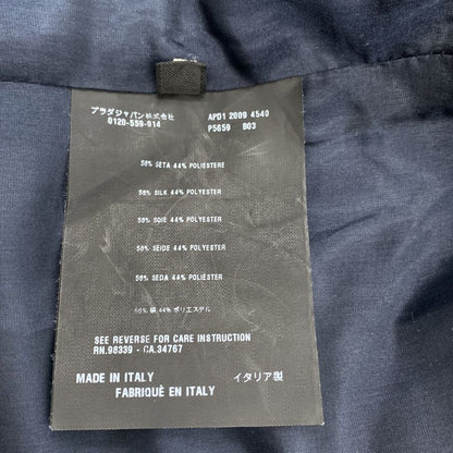 Prada | 2019 | Silk-blend 3B Tailored Jacket | 38 | Navy | Women