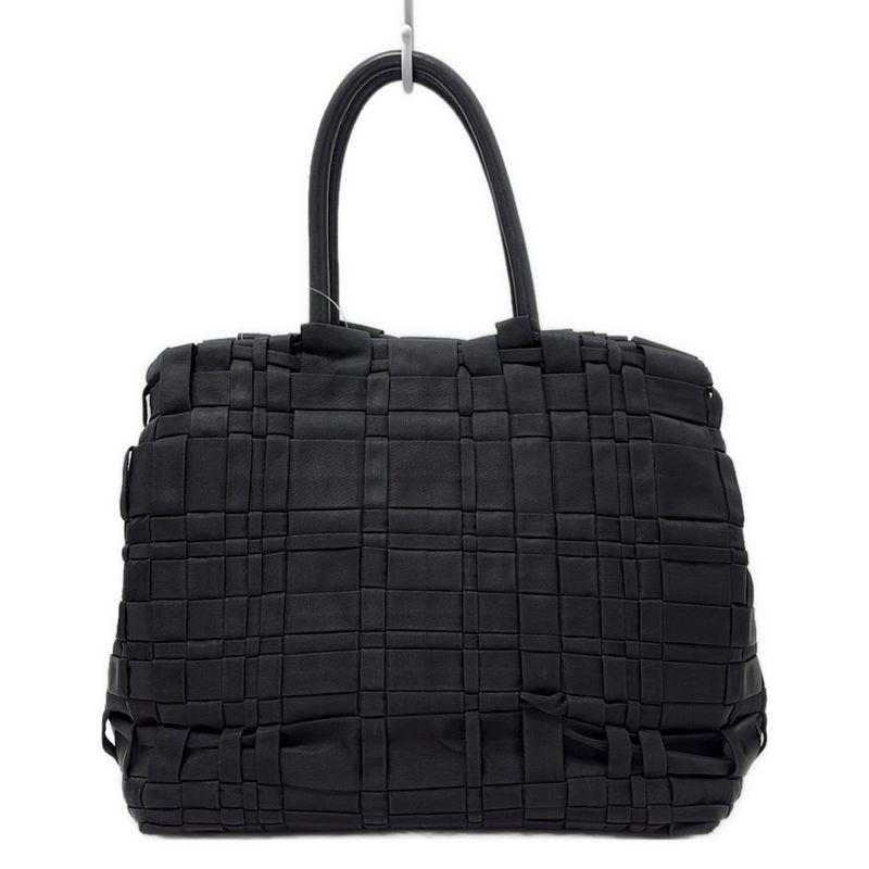 Prada Tote Bag - Black Braided Leather