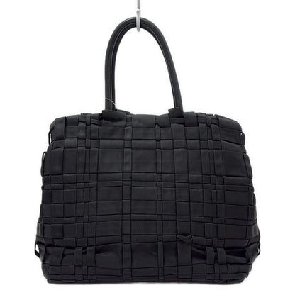 Prada Tote Bag - Black Braided Leather