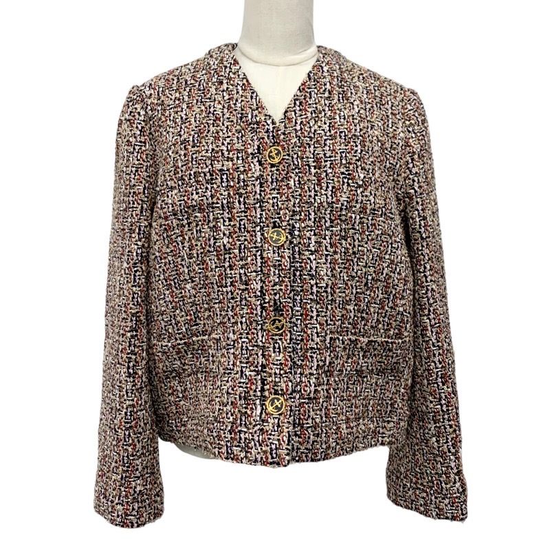 Louis Vuitton Monogram Gilet Sexy Tweed Jacket Outerwear Multicolor Unused