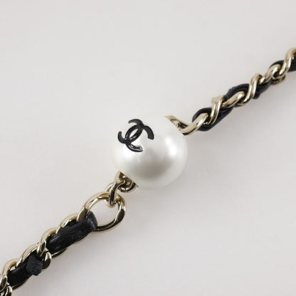 Chanel Pearl Chain Shoulder Matelasse As1533 Lambskin Black Ladies Shoulder Bag