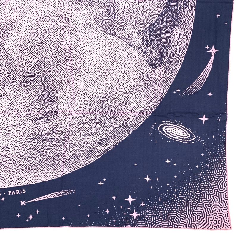 Hermes Carre Geant Carre 140 Clair DE LUNE Scarf Large Shawl Cashmere Silk Rose