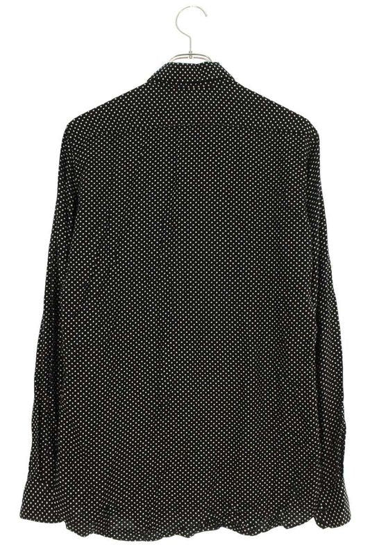 Saint Laurent Paris 437581 Y345n Long Sleeve Rayon Shirt With Star Pattern