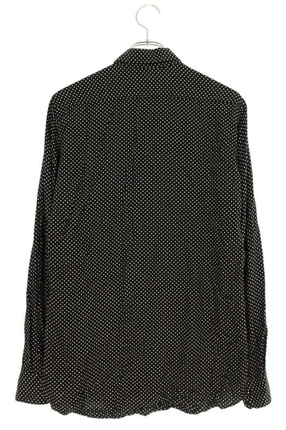 Saint Laurent Paris 437581 Y345n Long Sleeve Rayon Shirt With Star Pattern