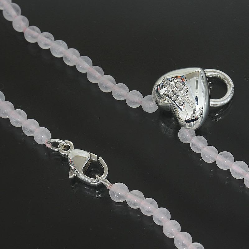 Tiffany & Co Rose Quartz Necklace Silver 925 E0575