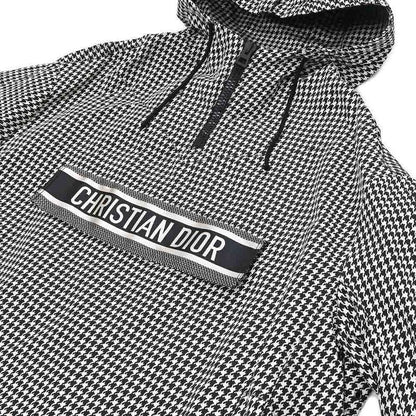 Dior Anorak Houndstooth XS BK WH 017c10a2856 Polyester Logo Women's
