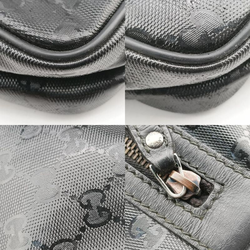 Guccigg Imprime Messenger Black PVC Coated Canvas 201448 I7043190