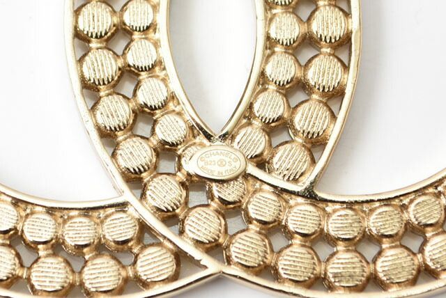 Chanel Brooch Chanel Pin Brooch Coco Mark Rhinestone Gold