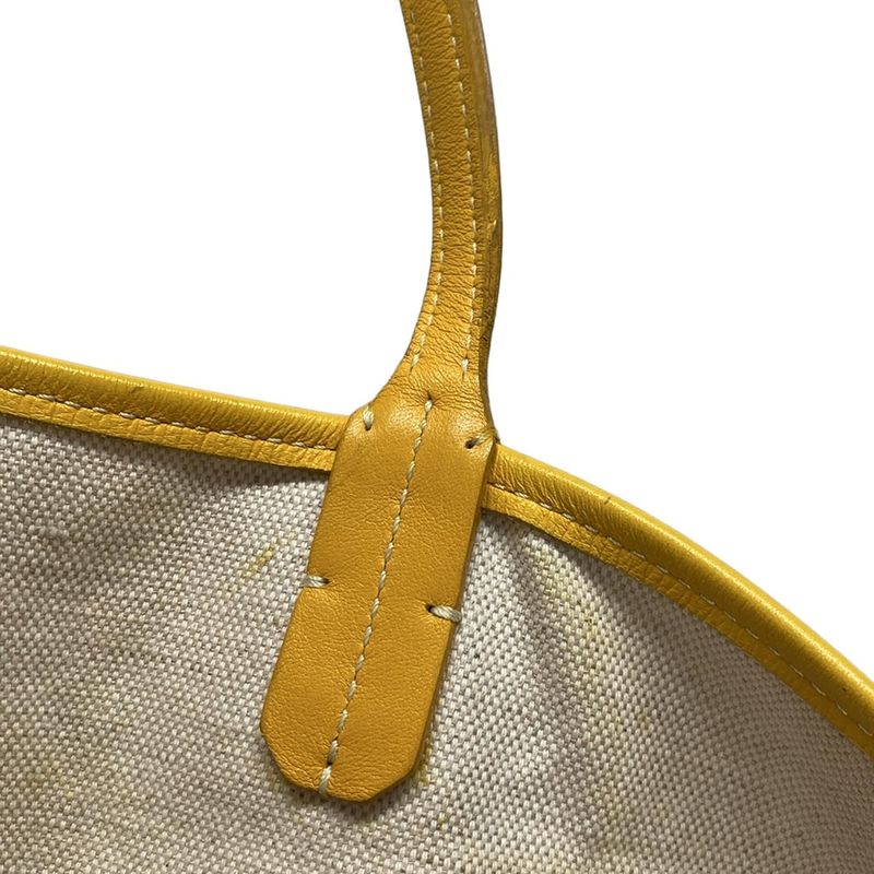 Goyard Saint Louis PM Yellow Leather Tote Bag