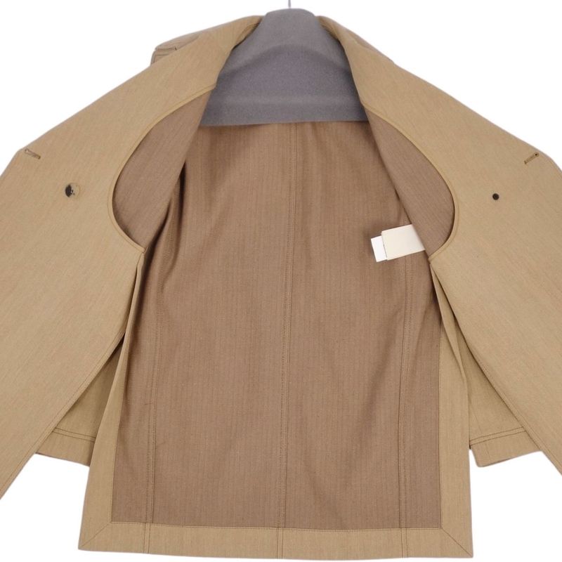 Hermes Coat 2024ss Serie Buttons Cotton Gi