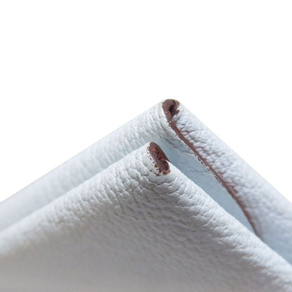 Hermes Calvi Blue Brume Silver Hardware Card Case Chevre Women