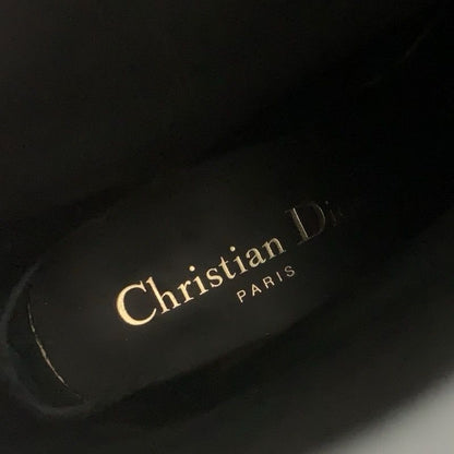 Christian Dior Empreinte Boots Short Shoes Leather Black Gold Belt Logo