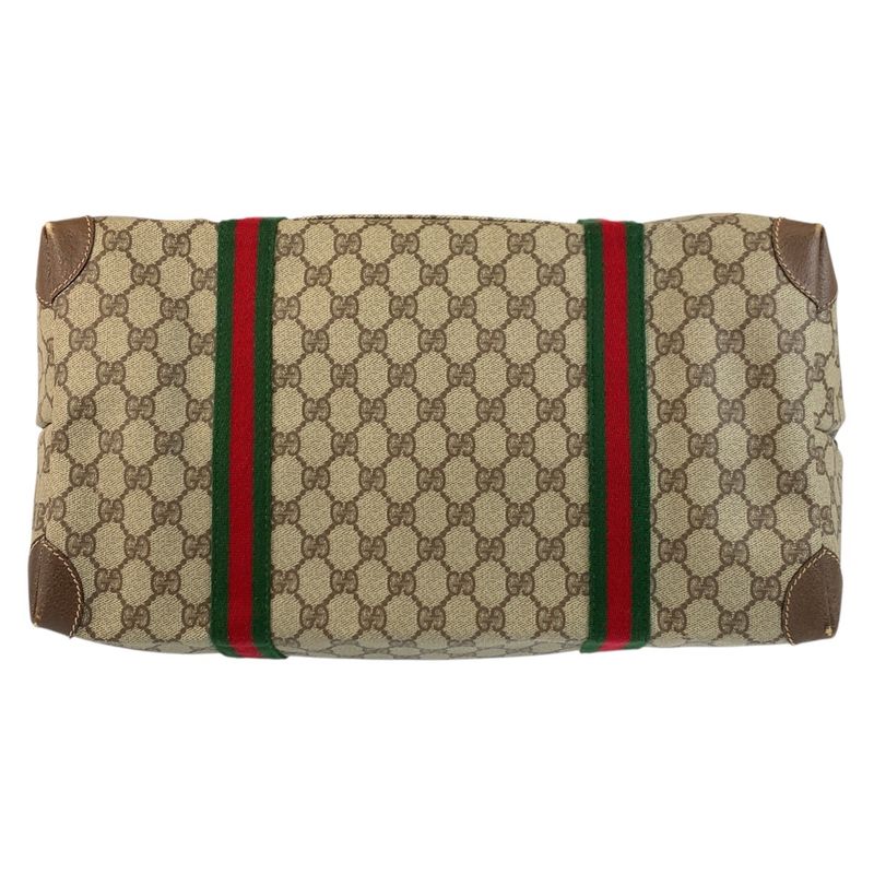 Gucci Vintage Sherry Line GG Supreme Canvas Boston Bag Shoulder Bag Ladies