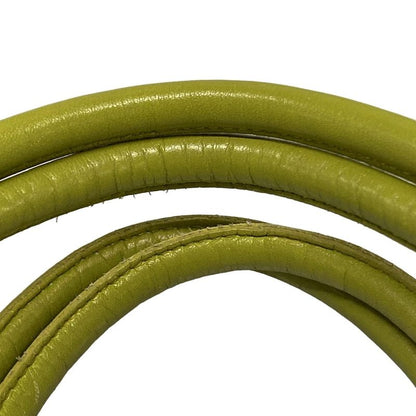 Dior/christian Dior Handbag Trotter Light Green Ribbon Leather