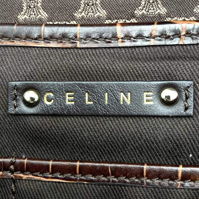 Celine Vc-st-0068 Handbag Shoulder Bag One Shoulder Macadam Tassel Canvas And