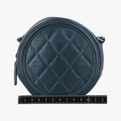 CHANEL  Round Green Caviar Skin A8159926605003