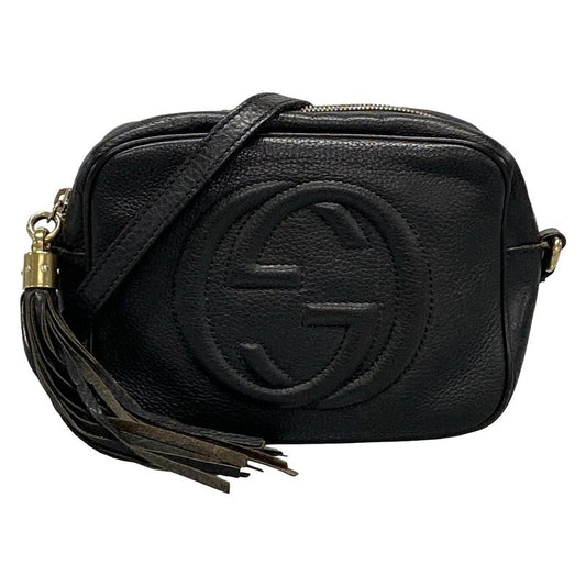 Gucci Shoulder Bag Soho 308364 Black Leather