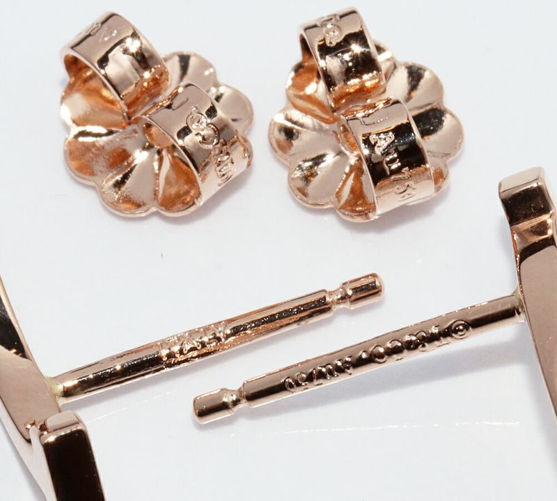 Tiffany & Co Earrings 18K Pink Gold T-smile