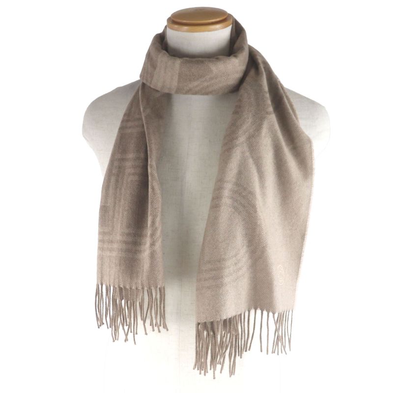  Hermes Circuit 24 100% Cashmere Chaine D'ancre Serie Button Embroidery