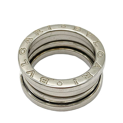 Bulgari Bvlgari B-zero1 2 Band Ring #49 18K White Gold 84g White Togo Old