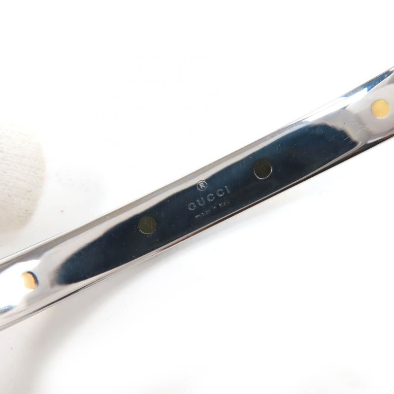 Gucci G Logo Combination Color Bracelet Bangle Silver Gold 17 With Box And