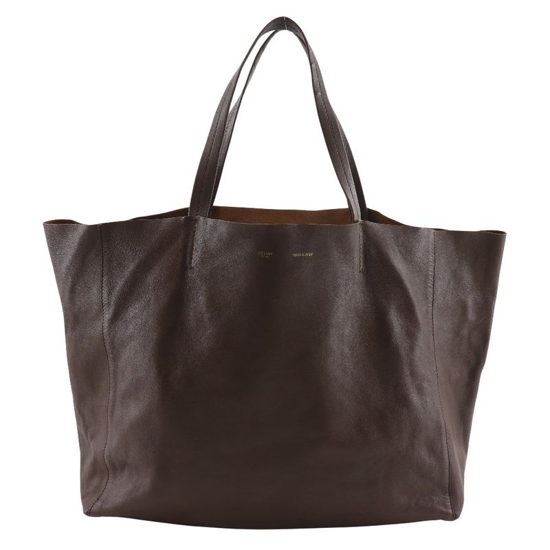 Celine Horizontal Cabas Leather Brown Unisex Tote Bag