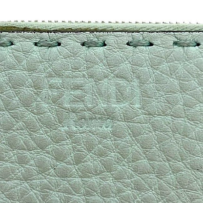 Fendi Coin Case Light Green Selleria 8m343 Excellent Condition Coin Purse