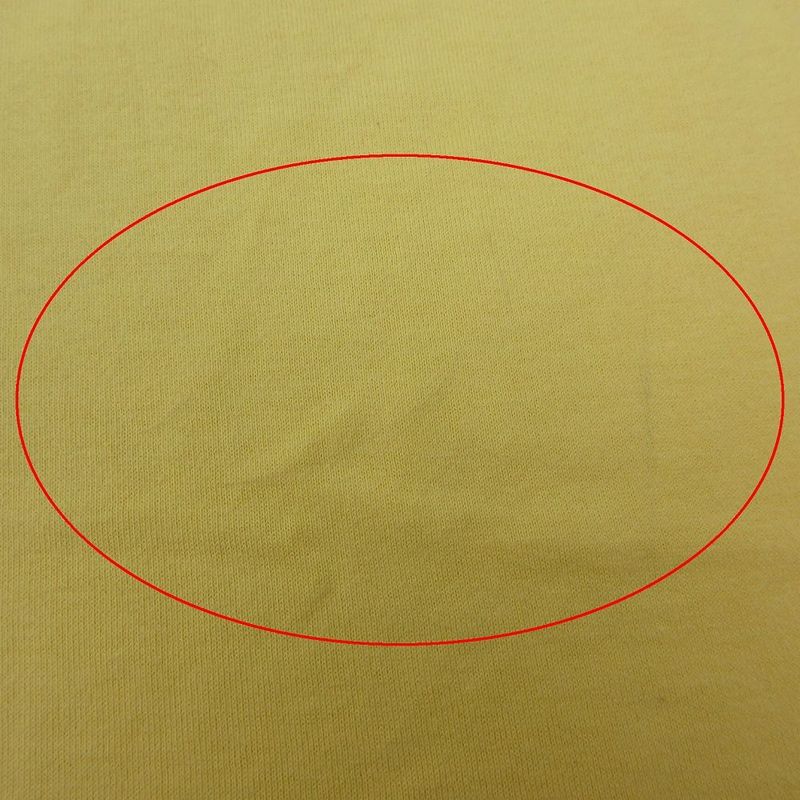 Hermes H Logo Embroidery Pocket T-Shirt Top Short Sleeves Yellow Size L Men's