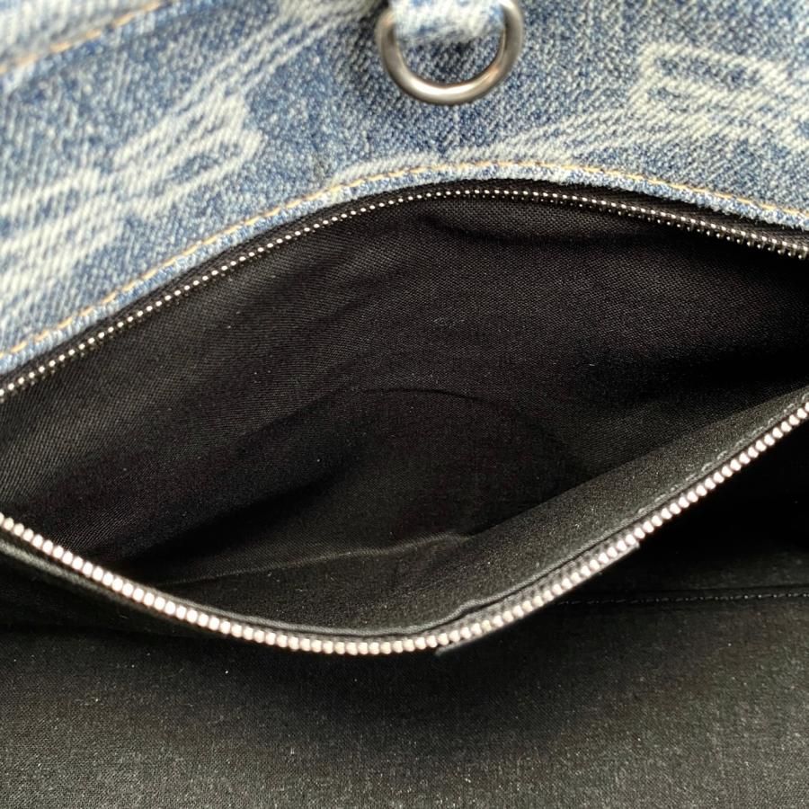 Balenciaga Handbag Shoulder Bag Denim Bag BB monogram Blue Silver