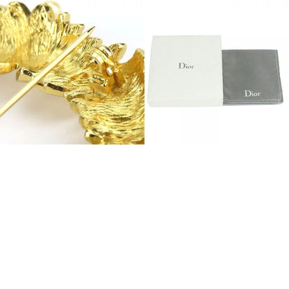 Christian Dior Brooch Metal Gold Wreath Plated Accessories Ladies Women