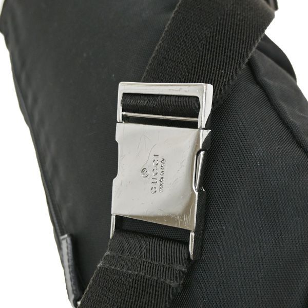 Gucci Body Bag Sherry Waist Pouch Black Canvas 88ka616