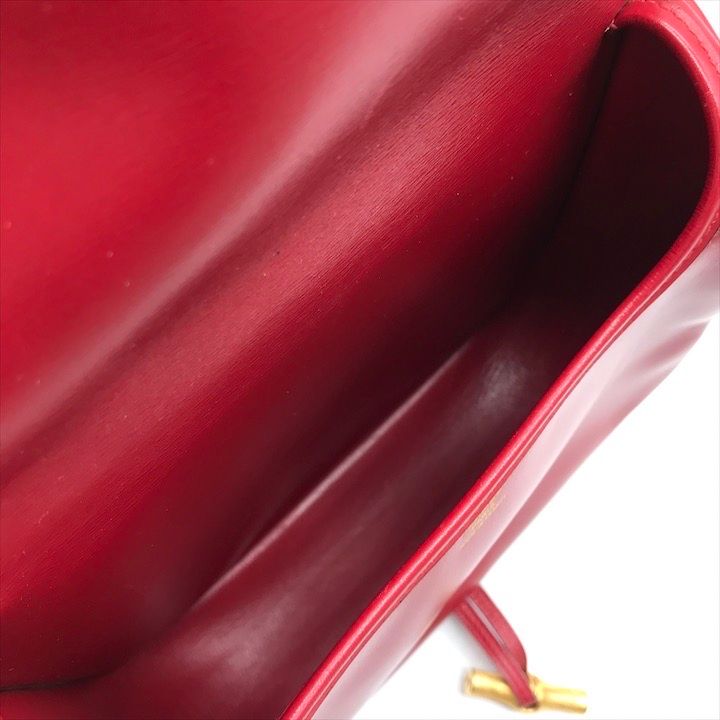 Hermes Vintage Box Calf Shoulder Bag Red
