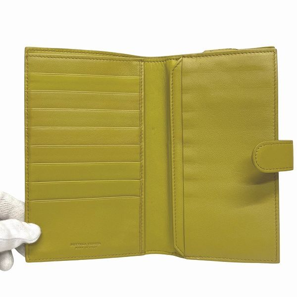 Bottega Veneta Intrecciato 132357 Kiwi Bifold Wallet Unisex
