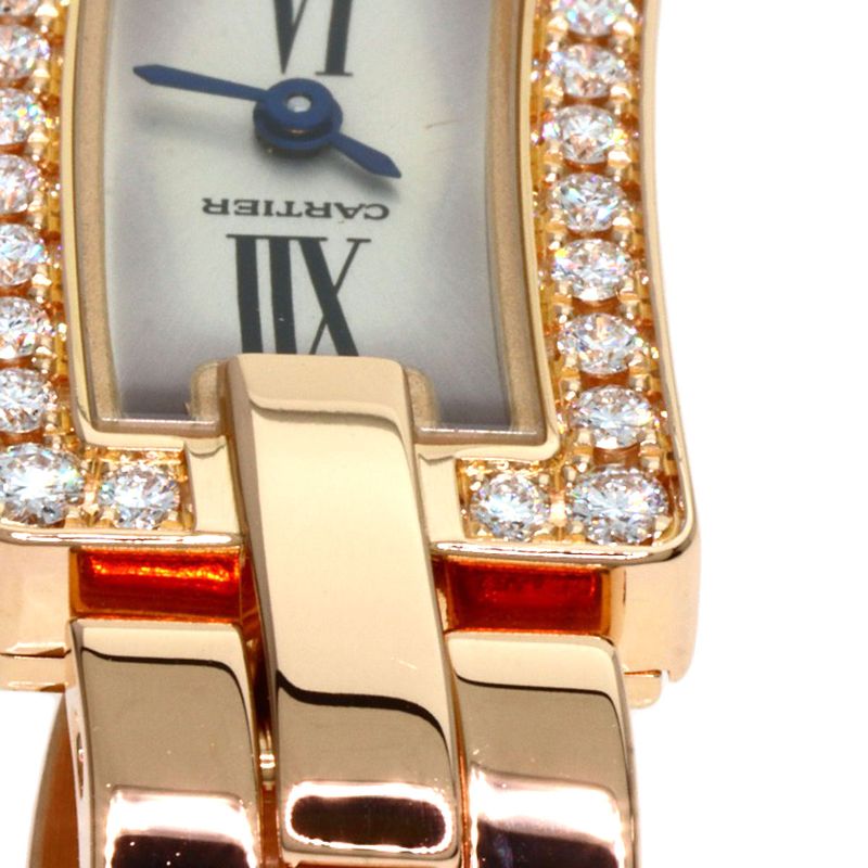 Cartier Wg40023j Ballerina Diamond Watch 18K Pink Gold Diamonds Ladies