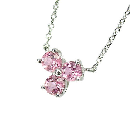 Tiffany & Co Aria Pink Tourmaline Necklace 18K White Gold 750 White Gold Pink