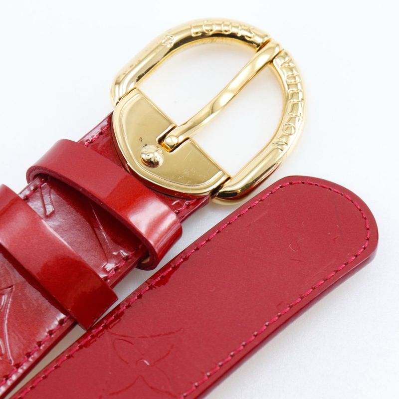 Louis Vuitton Santure M6980 Monogram Vernis Pomme D'amour Red Ca4181 Ladies Belt