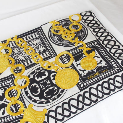 Celine Large Size 90 Chain Scarf Silk Women