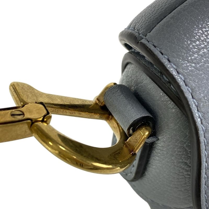 Dior/christian Dior Handbag Saddle Micro Bag Cloud Blue Mini Bag Leather