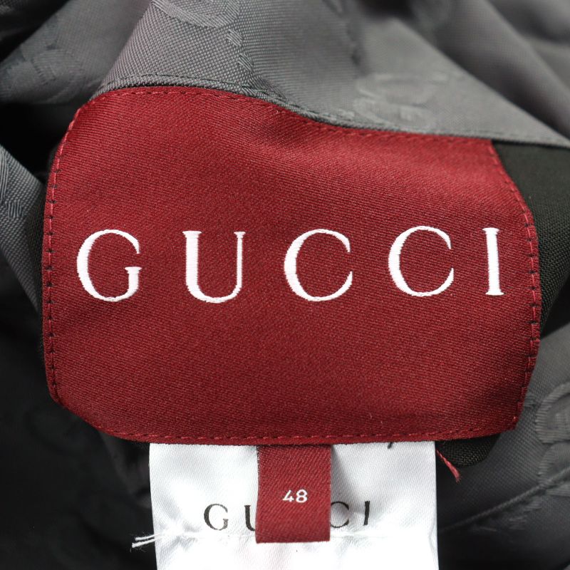 Gucci 24AW 795697 GG Nylon Logo Embroidery Reversible Hooded Padded Jacket