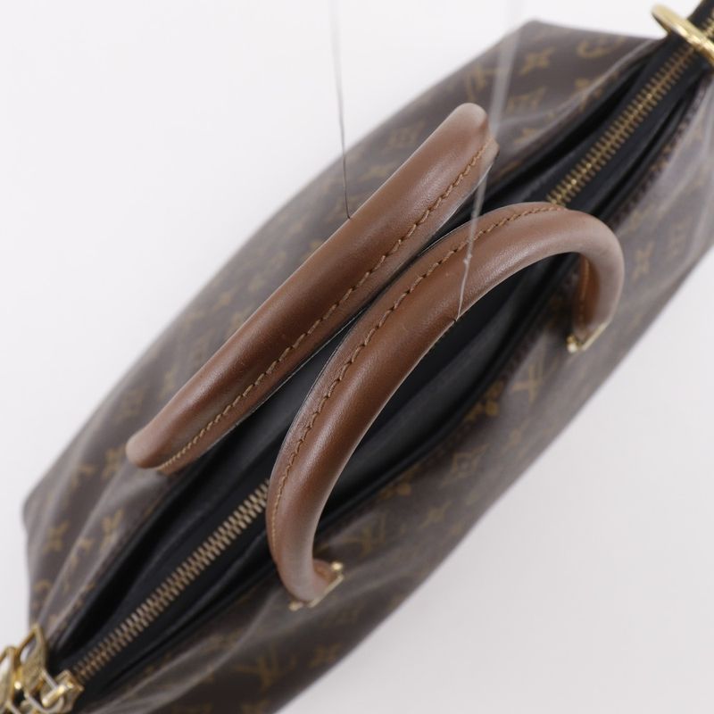 Louis Vuitton Pallas 2WAY Shoulder M41064 Monogram Canvas Noir Black Brown