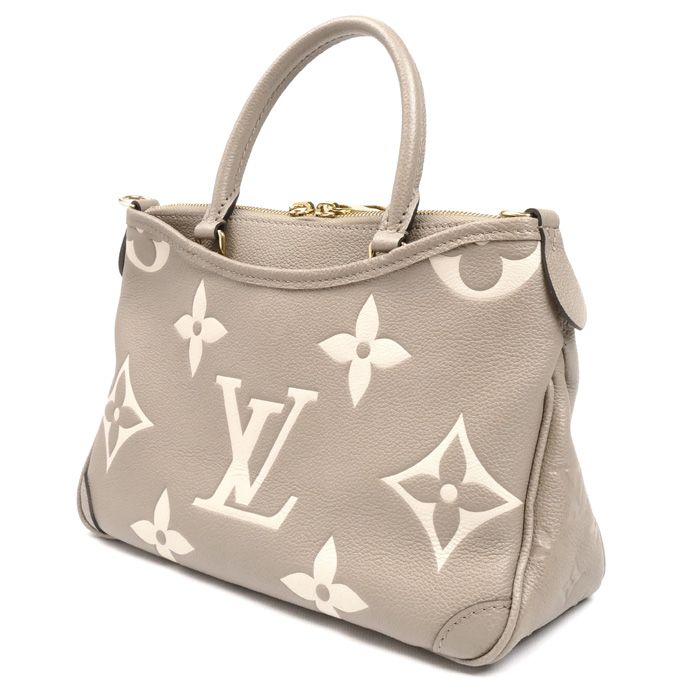 Louis Vuitton Bicolor Trianon PM 2way Shoulder Bag Monogram Empreinte Beige