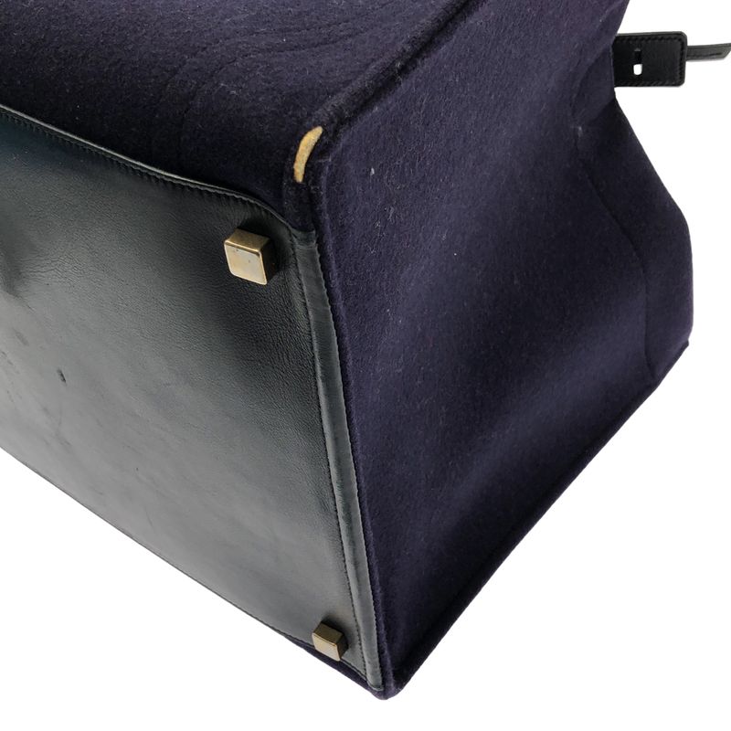 Celine Phoebe Philo Phoebe Luggage Phantom Felt Handbag - Navy - Women