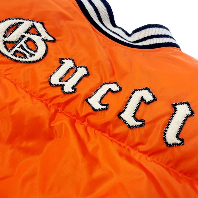 Gucci × New York Yankees Down Jacket Orange 368180