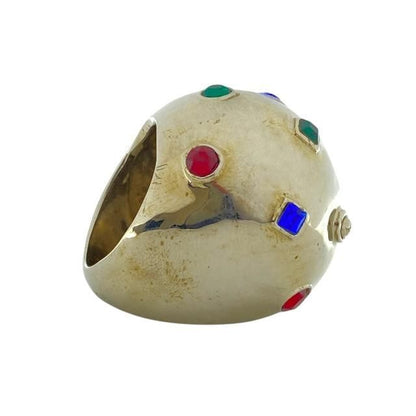 Louis Vuitton Ring Planet Strass Cocktail Ring Accessory Small Metal Rhinestone